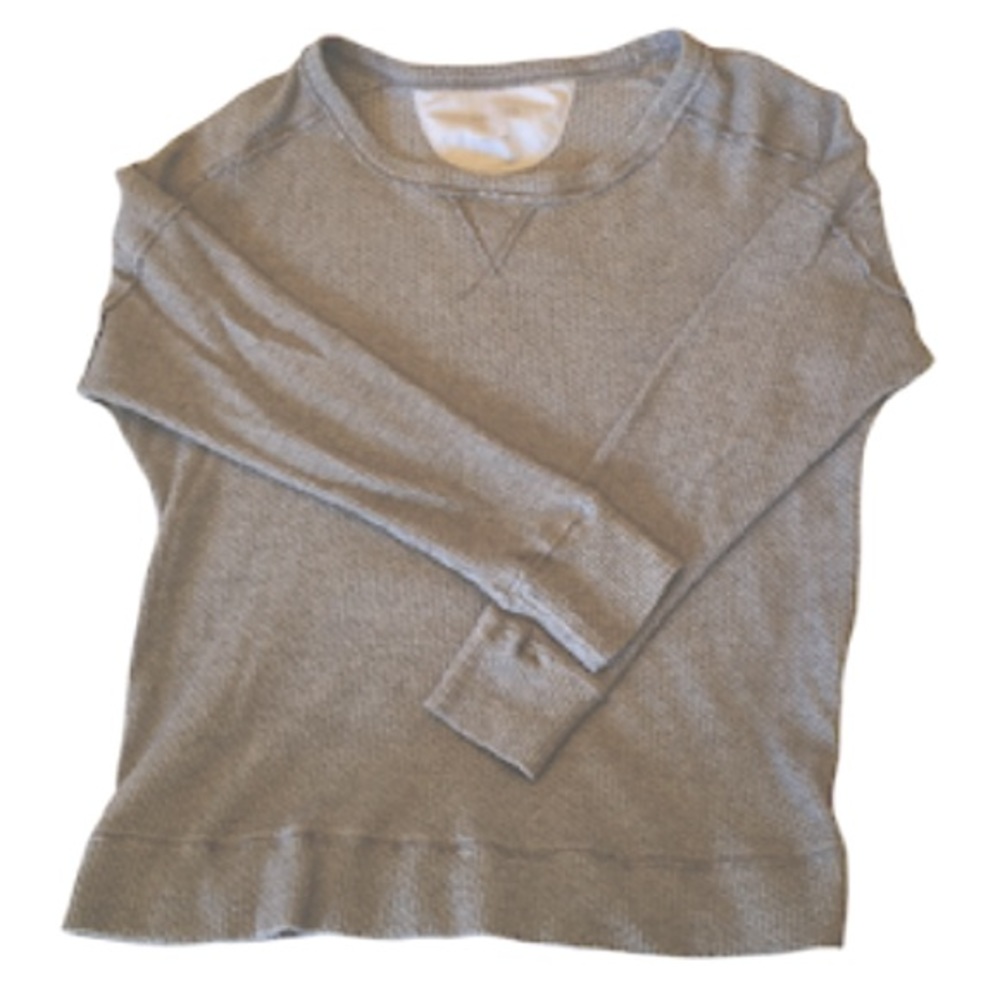 Calvin Klein scoop neck Waffle Knit Gray Pullover